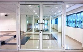 glazed door